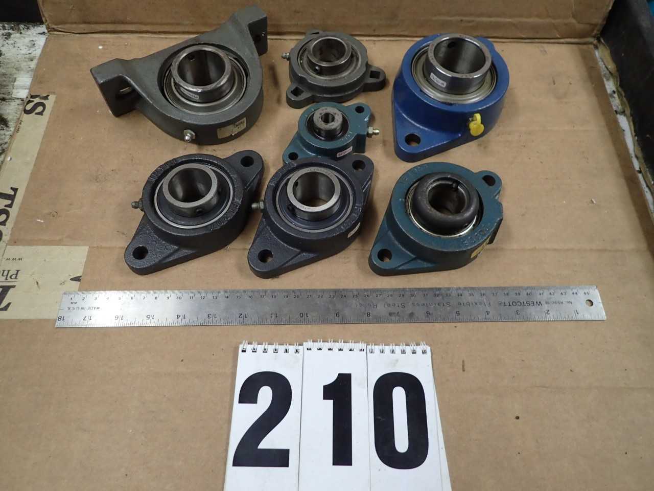 7 Pcs Flange & Pillow Block Bearings - MACHINING ACCESSORIES & TOOLING