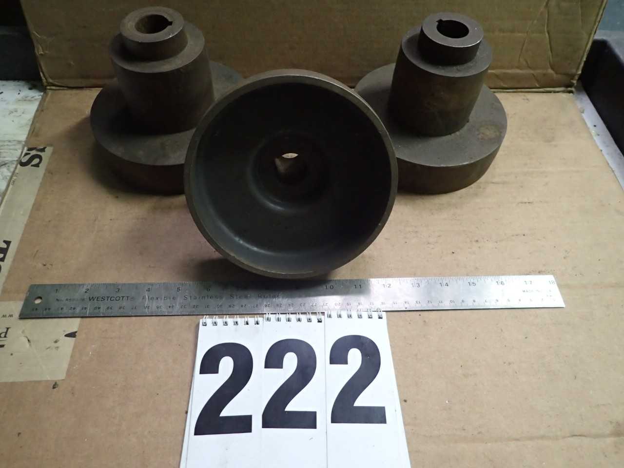 3 Pcs Motor Power Transmission Crowned Flat Belt Pulleys - POWER TRANSMISSION