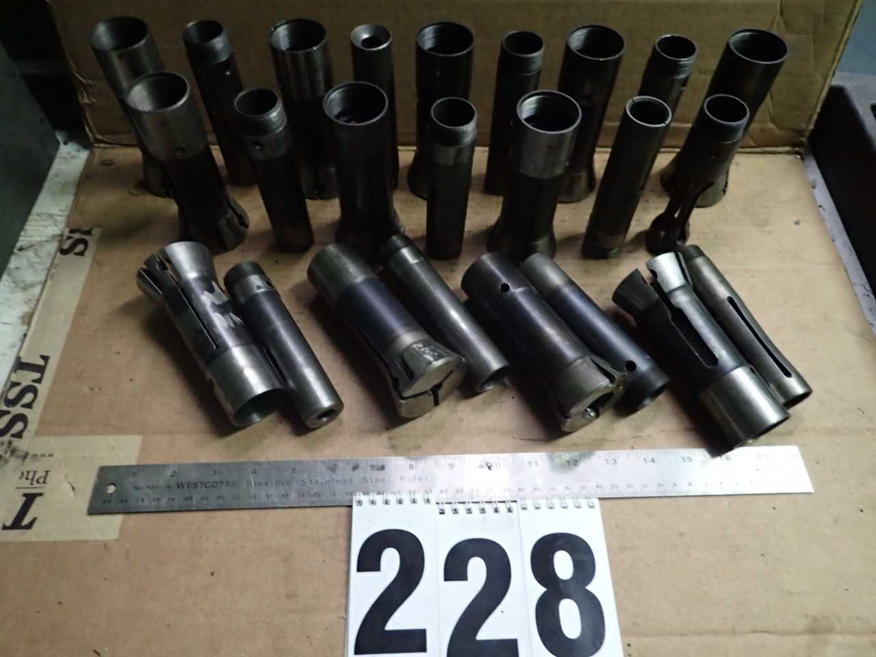 12 Sets 1" New Britain / Cone Collets & Feed Fingers - MACHINING ACCESSORIES & TOOLING