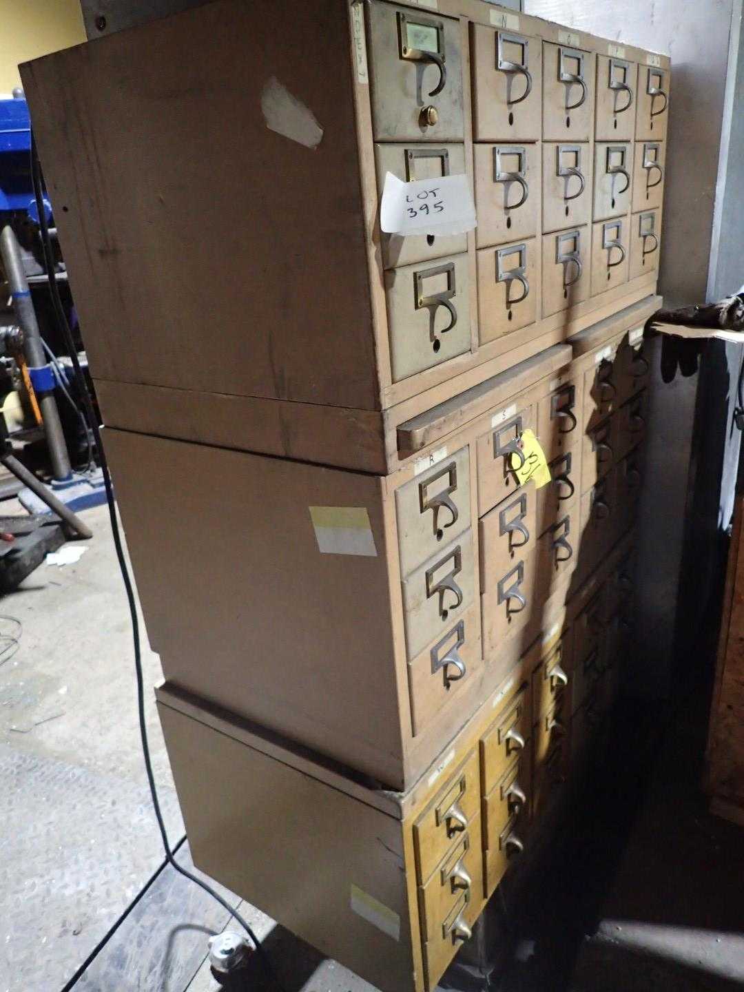3 Section Library Card Catalog - PLANT & FACILITY