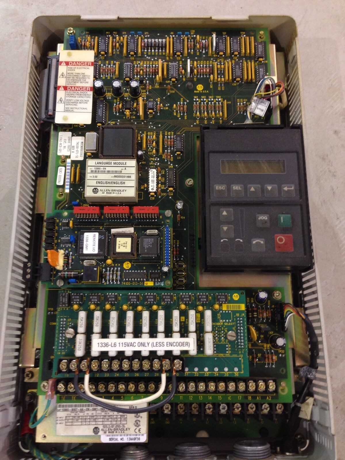 USED 1336 PLUS 7.5HP DRIVE 1336S-B007-AA-EN-GM1-HA2-L6 SERIES D - MOTOR DRIVES