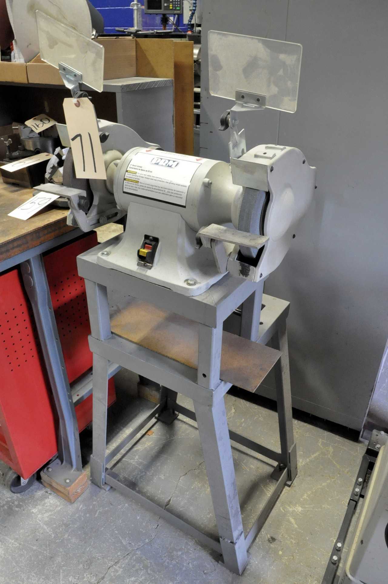 PRM Model PR738, 8" x 3/4-HP Double End Pedestal Type Grinder, S/n 14022933, 1-PH - GRINDING MACHINES