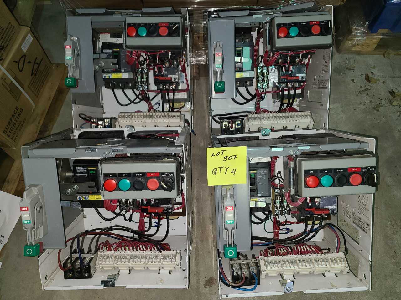 SQD MODEL 6 MCC BUCKETS SIZE 2 STR 30A BREAKERS QTY 4 - MOTOR CONTROL CENTERS
