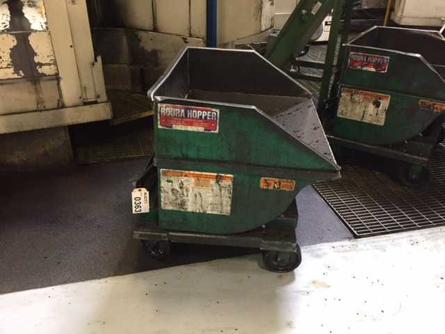 7x Roller self dumping hoppers - WASTE BINS