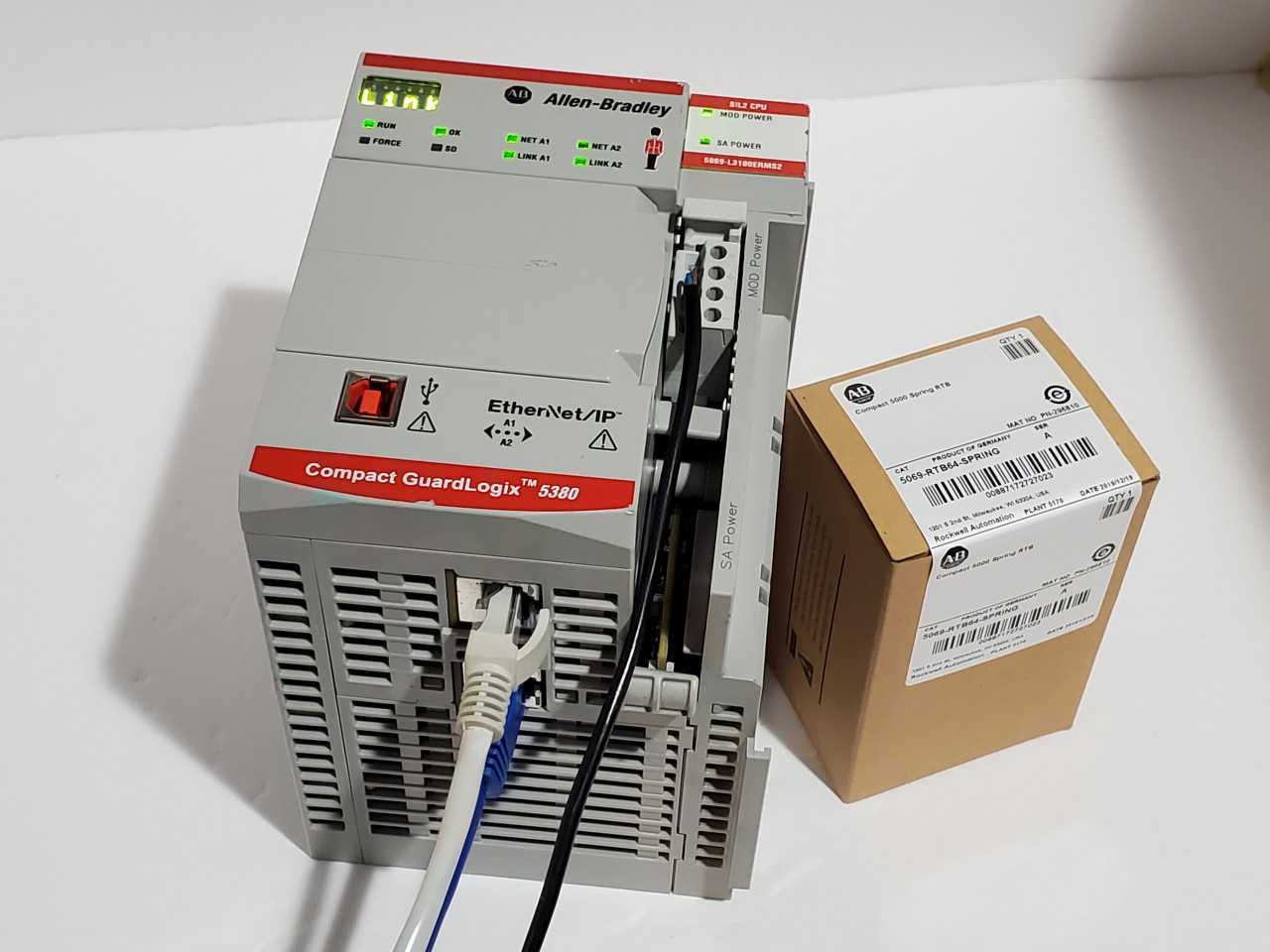 Allen Bradley CompactLogix 5069-L3100ERMS2 Plus Brand new 5069-RTB64 Spring - AUTOMATION & CONTROLS