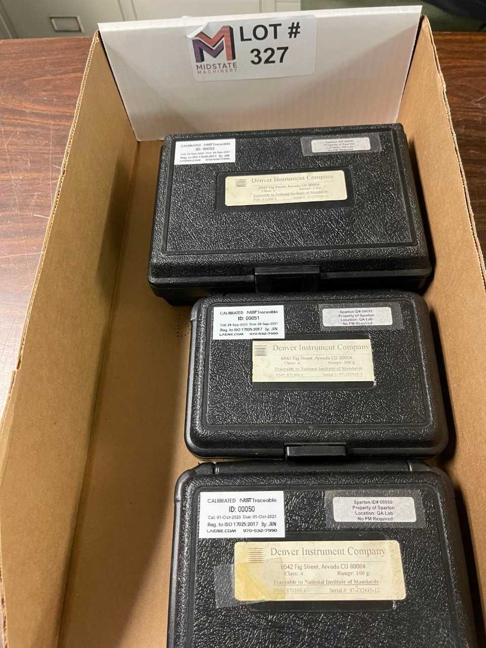 Denver Insturments Inspection Weights - PLANT & FACILITY