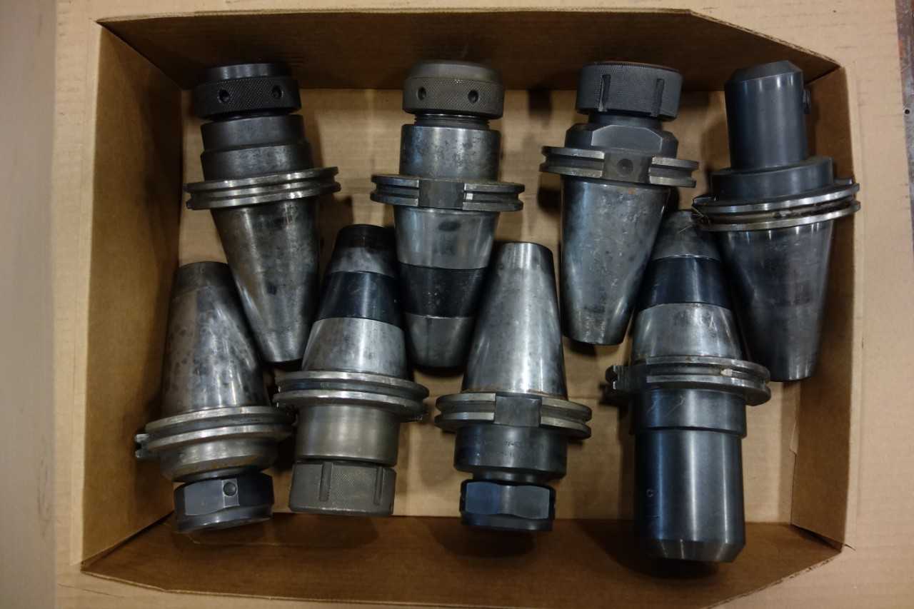 LOT OF ASSORTED CAT50 TOOL HOLDERS - PARLEC - ELECTRIC POWER TOOLS
