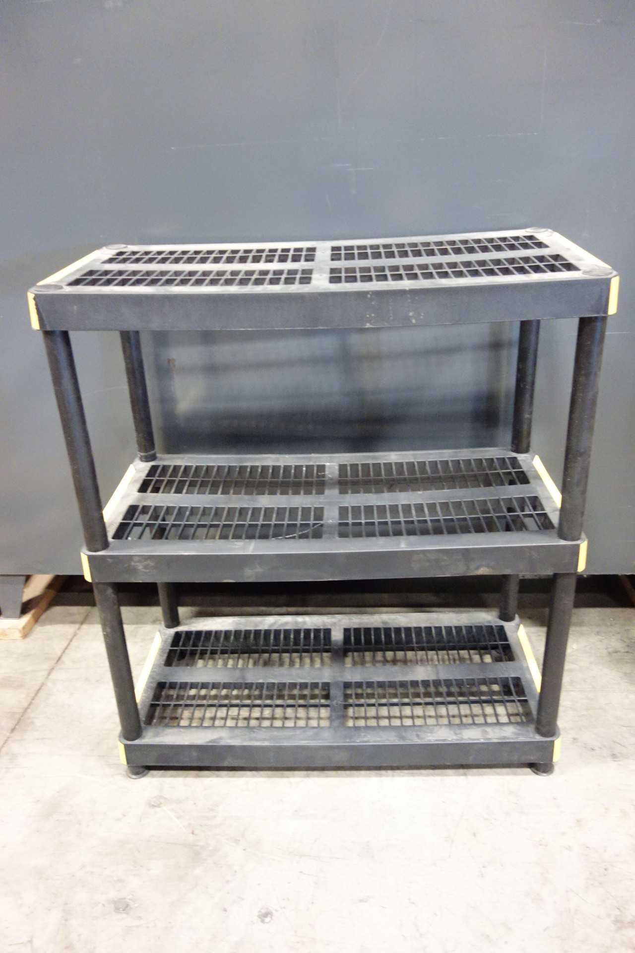LOT OF INTERTEK PASTIC STOARGE SHELVING UNITS - SHELVING