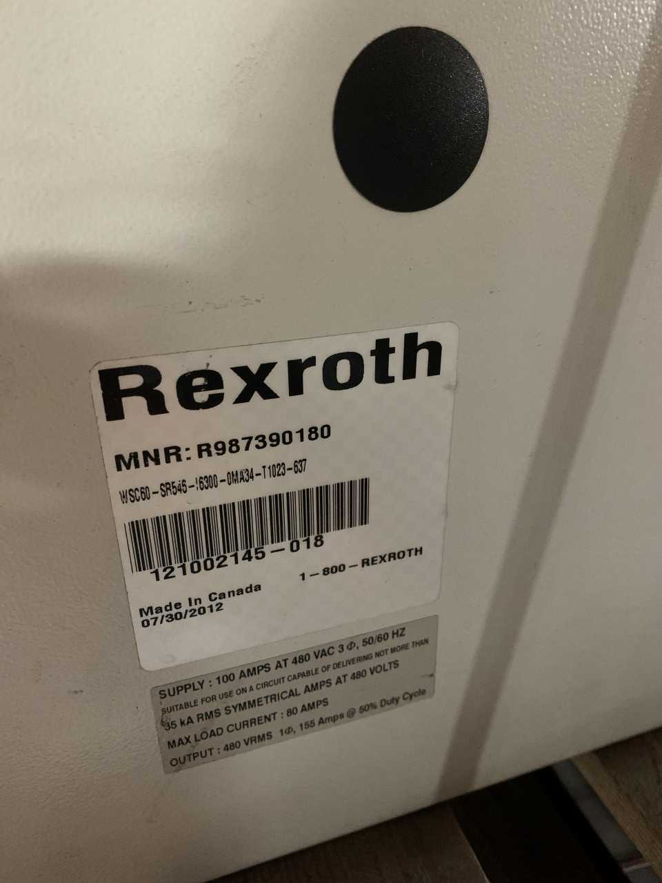 Lot of 2 Rexroth 80 A/600 V weld Controllers - INDUSTRIAL PARTS