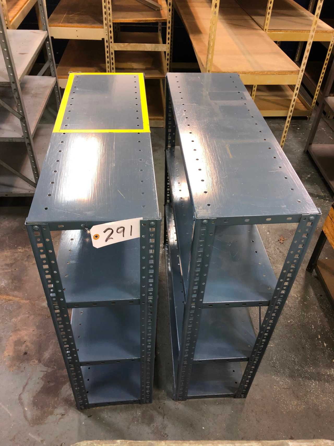 Lot of 2, 4 shelf racks - SHELVING