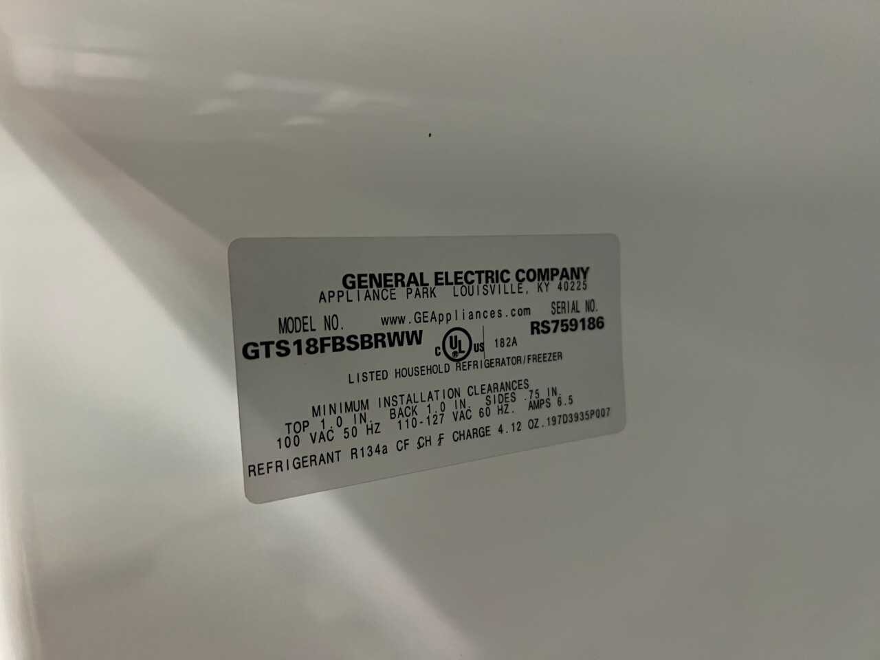 GE GTS18FBSBRWW REFRIGERATOR 18.2 CU-FT (NEW MEXICO)