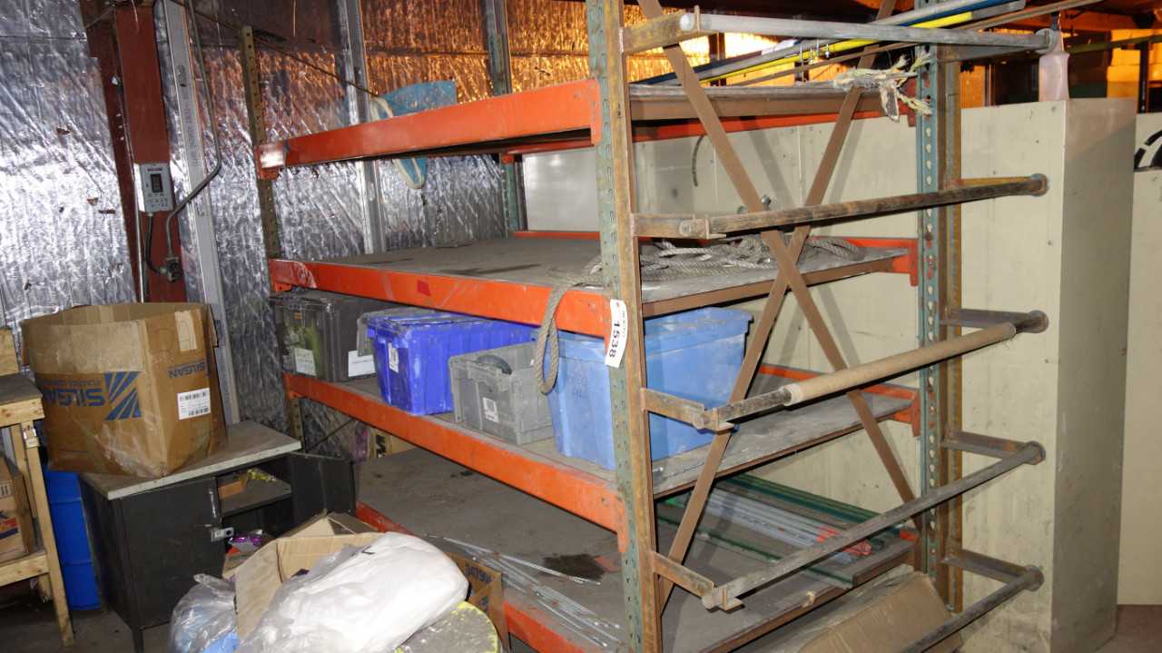 TEARDROP PALLET RACKING WITH CONTENTS - PALLET RACKING