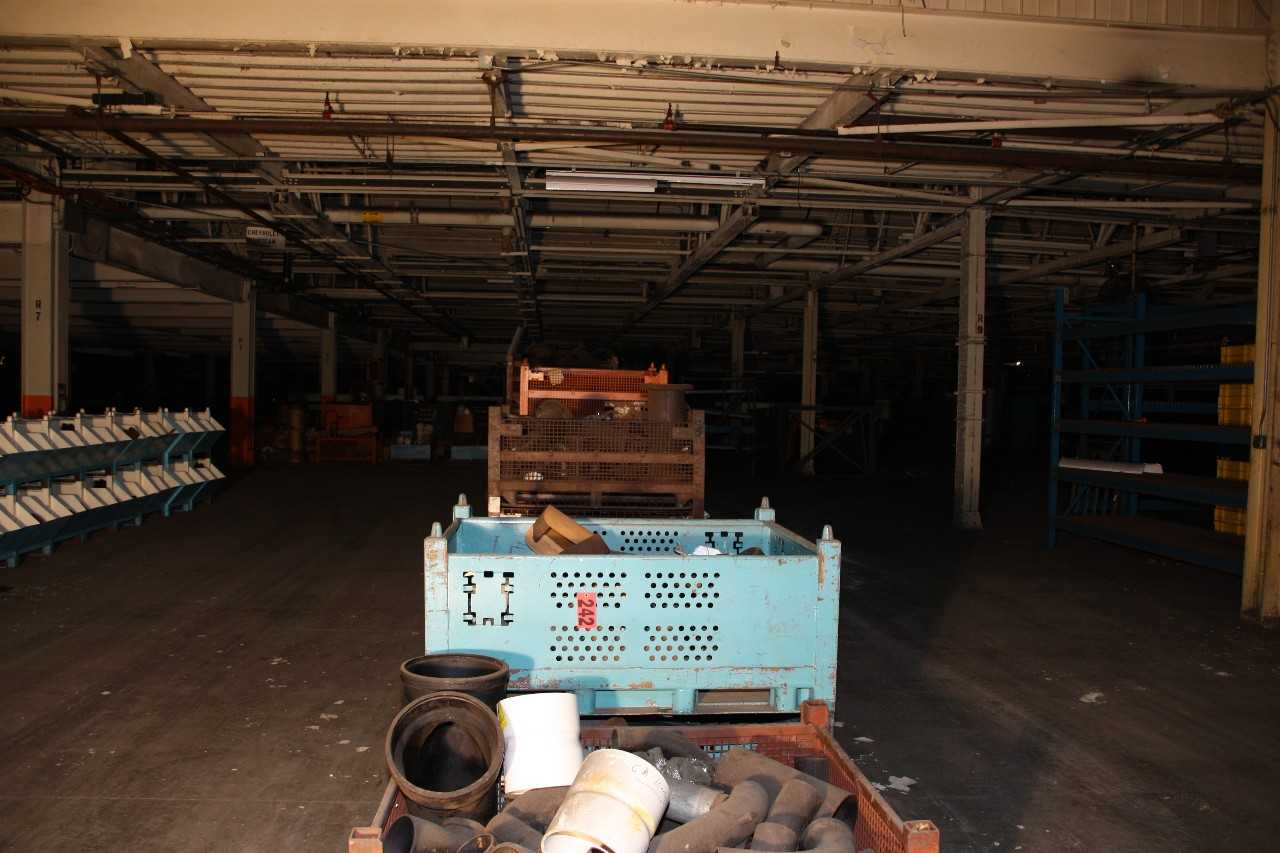 Row of pipe fittings with baskets and bins - MISCELLANEOUS