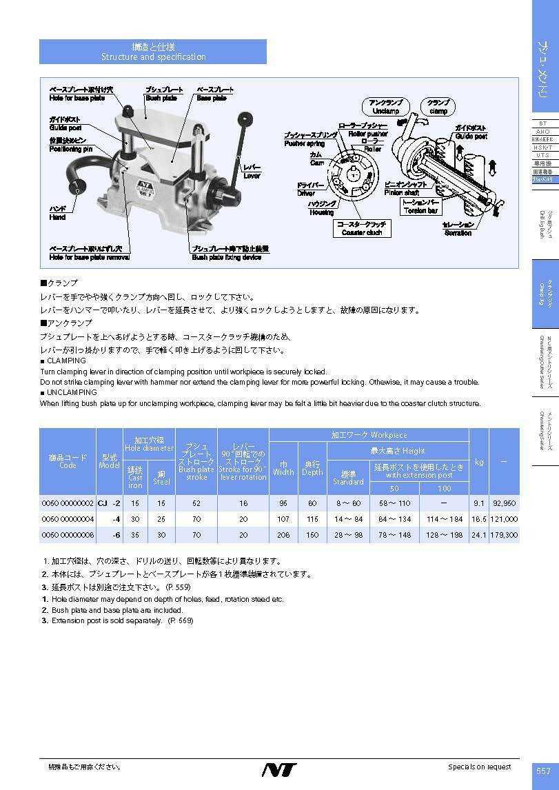 NT Tool Corporation of Japan Clamping Jigs - MISCELLANEOUS