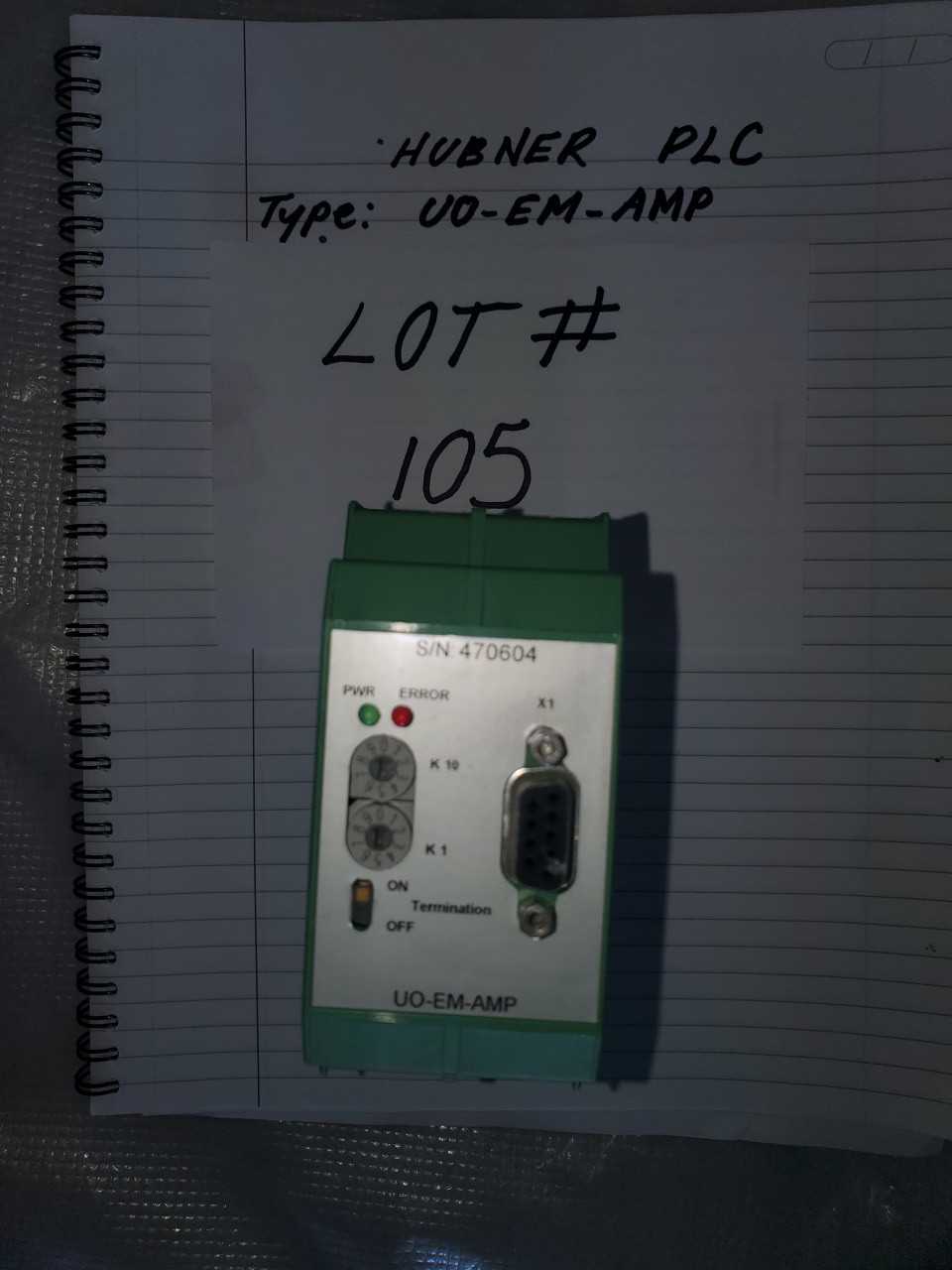 HUBNER PLC TYPE UO-EM-AMP - AUTOMATION & CONTROLS