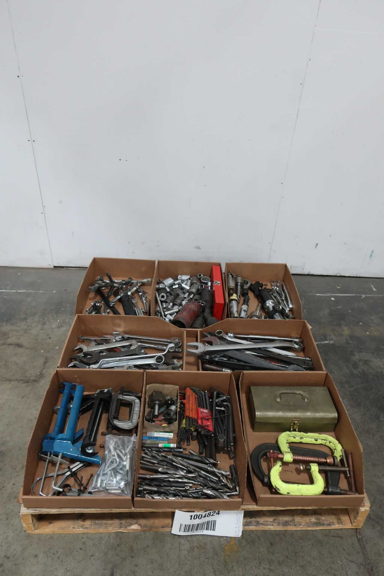 PALLET OF ASSORTED HAND TOOLS, PARTS AND ACCESSORIES - HAND TOOLS