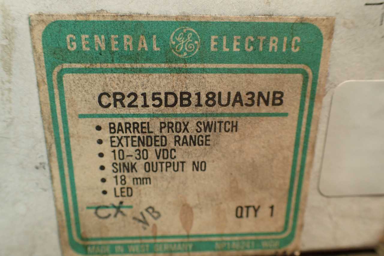 GE CR215DB18UA3NB Proximity Switch: 10-30V DC, 18mm LED, NEW - ELECTRICAL COMPONENTS