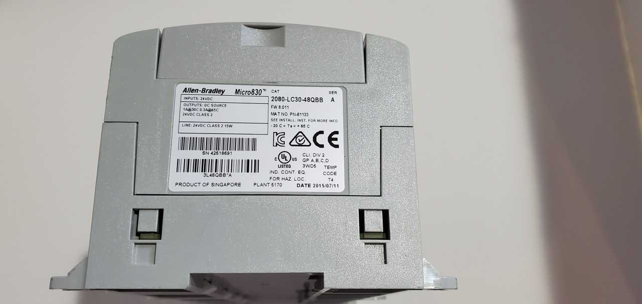 Allen Bradley Micro 830  2080-LC30-48QBB PLC - AUTOMATION & CONTROLS