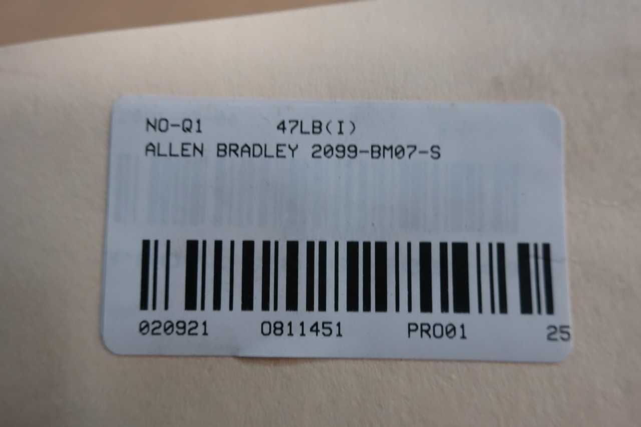 ALLEN BRADLEY 2099-BM07-S SERVO DRIVE 342-528V-AC 0-460V-AC 3PH 40HP - MOTOR DRIVES