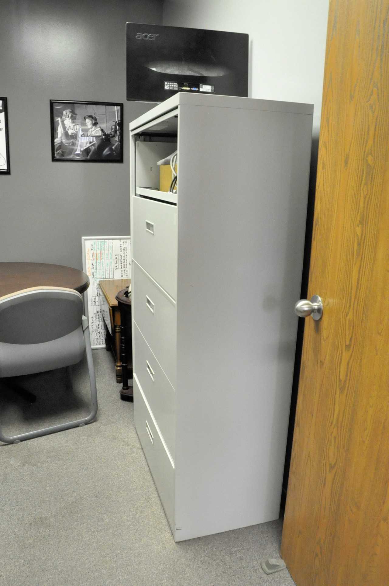 Lot-Table, Chairs, File Cabinets, Stand and Globe in (1) Office, (Wall Prints Not Included) - PLANT & FACILITY