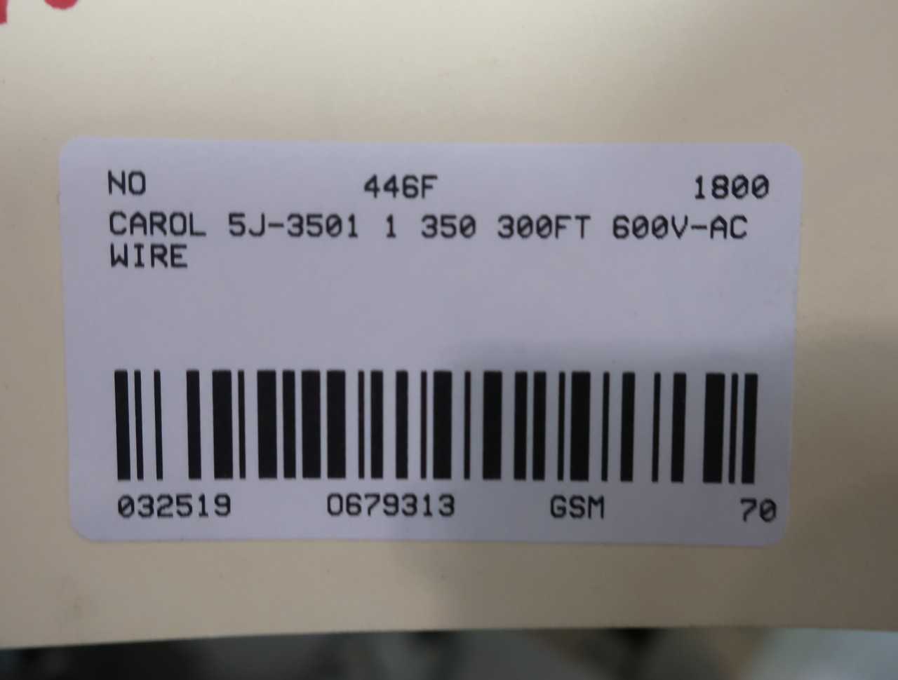 GENERAL CABLE 5J-3501 CAROLPRENE WELDING CABLE 1 350MCM 300FT 600V-AC 600V-DC WIRE - ELECTRICAL COMPONENTS