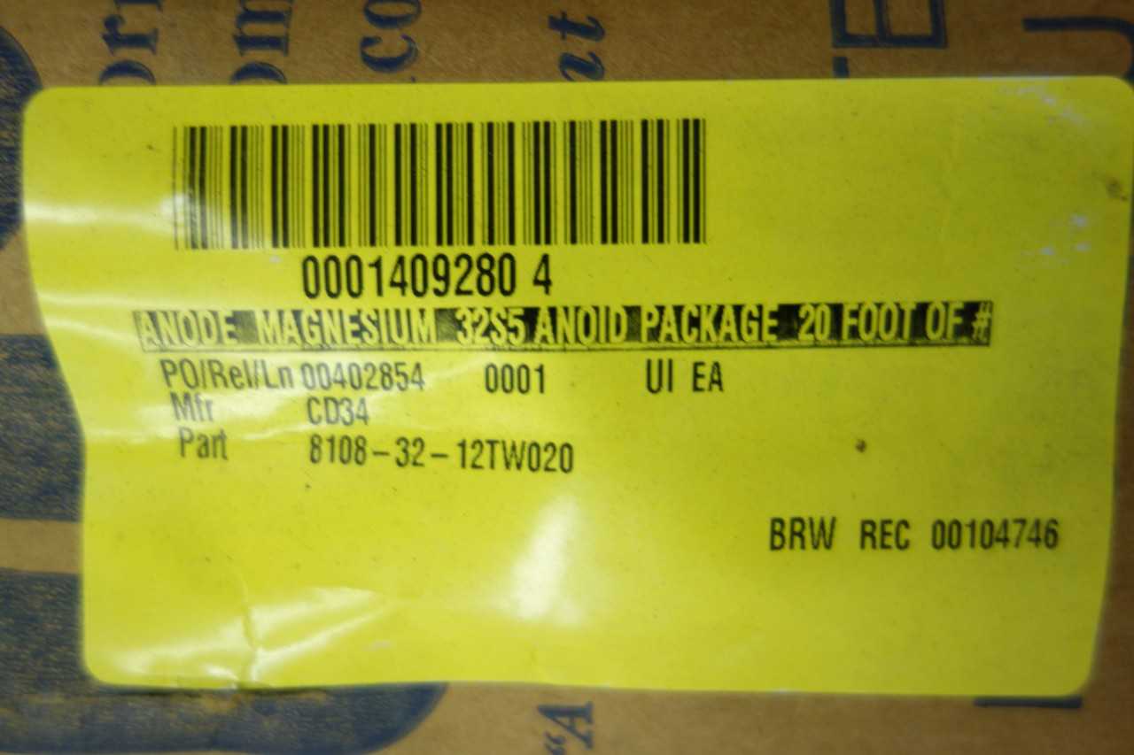 ANODE MAGNESIUM, 32S5 ANOID - INDUSTRIAL PARTS