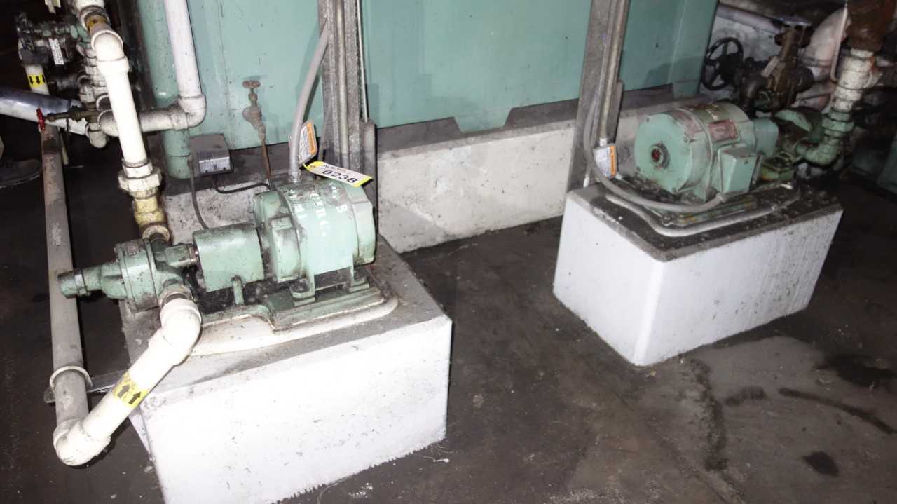 LOT OF 2 WORTHINGTON GAUM 1HP 220/440V-AC ROTARY PUMP MOTOR - ELECTRIC MOTORS