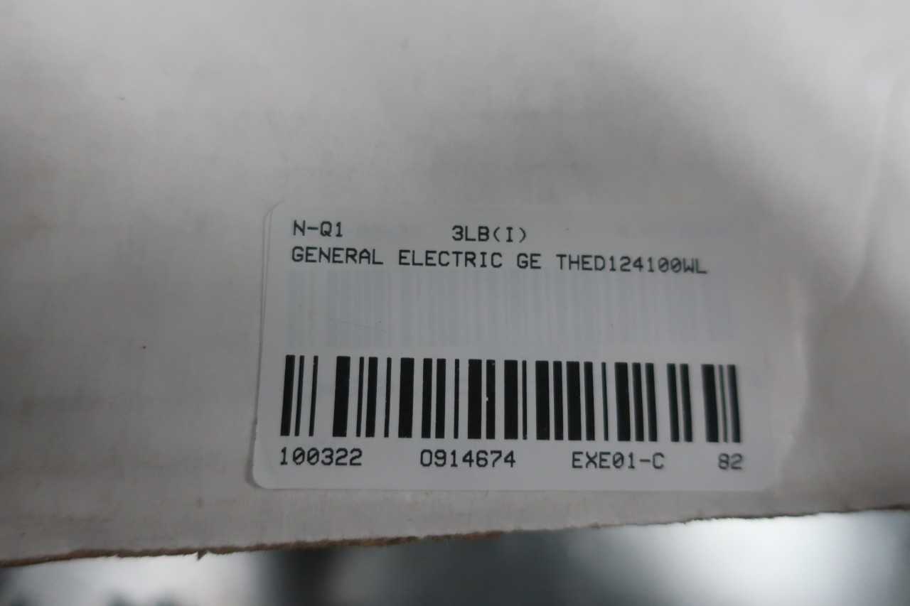 GENERAL ELECTRIC GE THED124100WL MOLDED CASE CIRCUIT BREAKER - CIRCUIT BREAKERS
