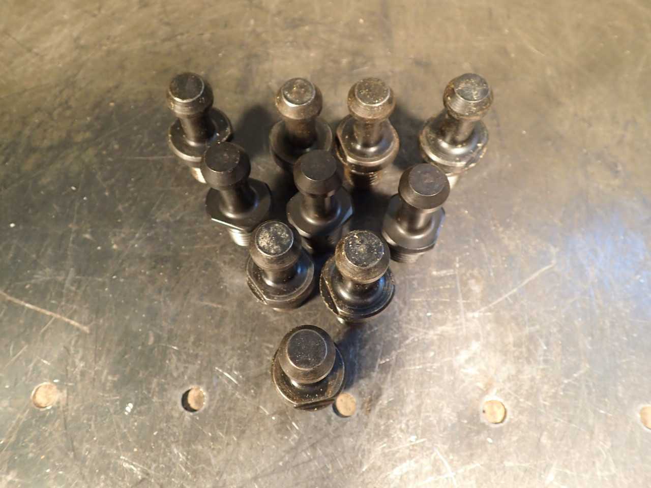 10 Piece Lot of RB4E-0001 CT-40 Retention Knob Pull Studs: MAS Style, No Coolant - MACHINING ACCESSORIES & TOOLING