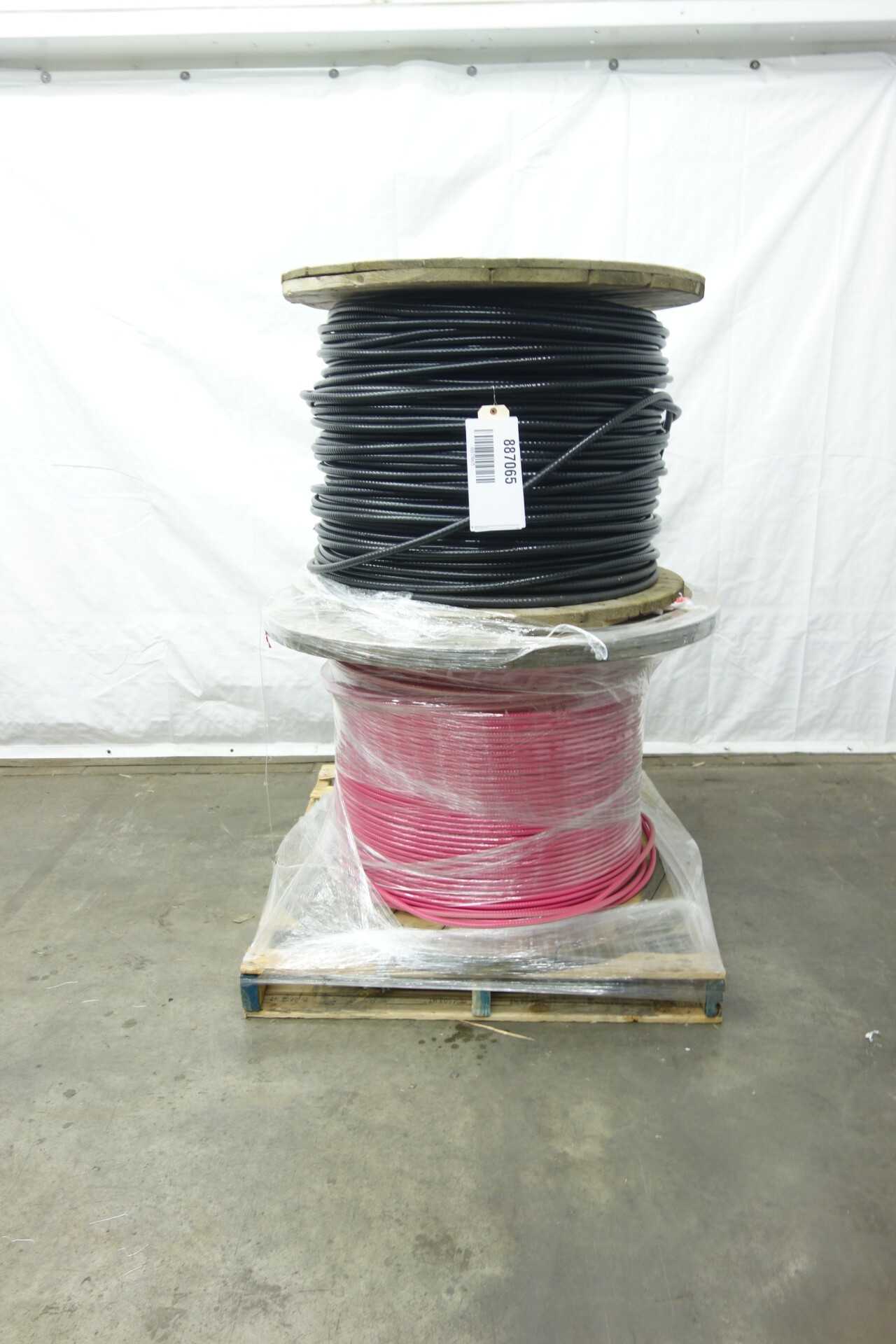2 SPOOLS OF ASSORTED CABLE WIRE - ELECTRICAL COMPONENTS