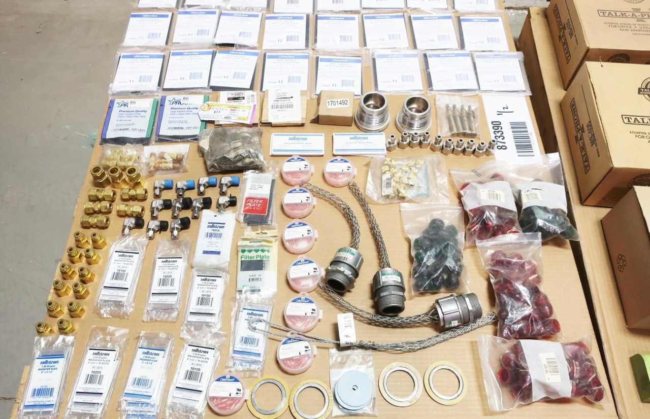 2 PALLETS OF ASSORTED ELECTRICAL PARTS - ELECTRICAL COMPONENTS