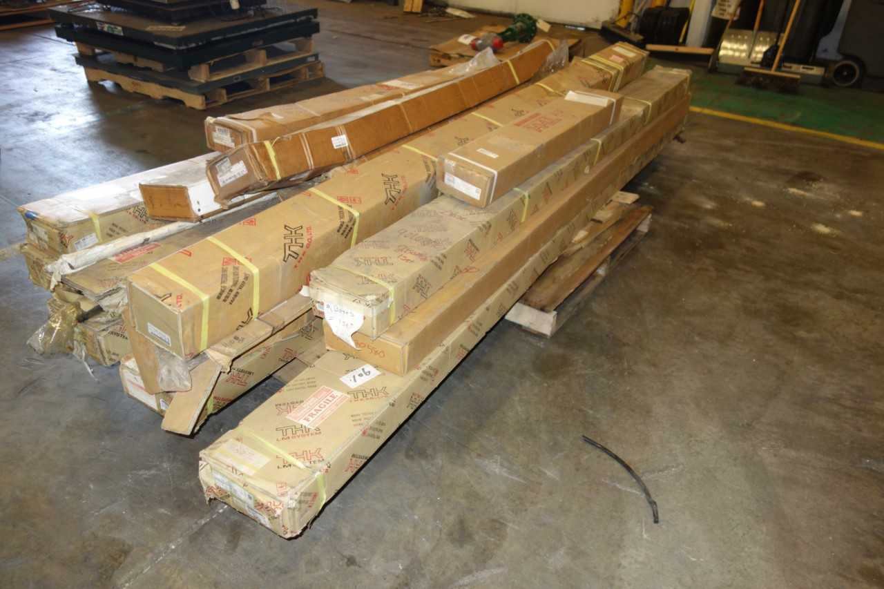 PALLET OF THK LINEAR BEARINGS, RAILS - BEARINGS