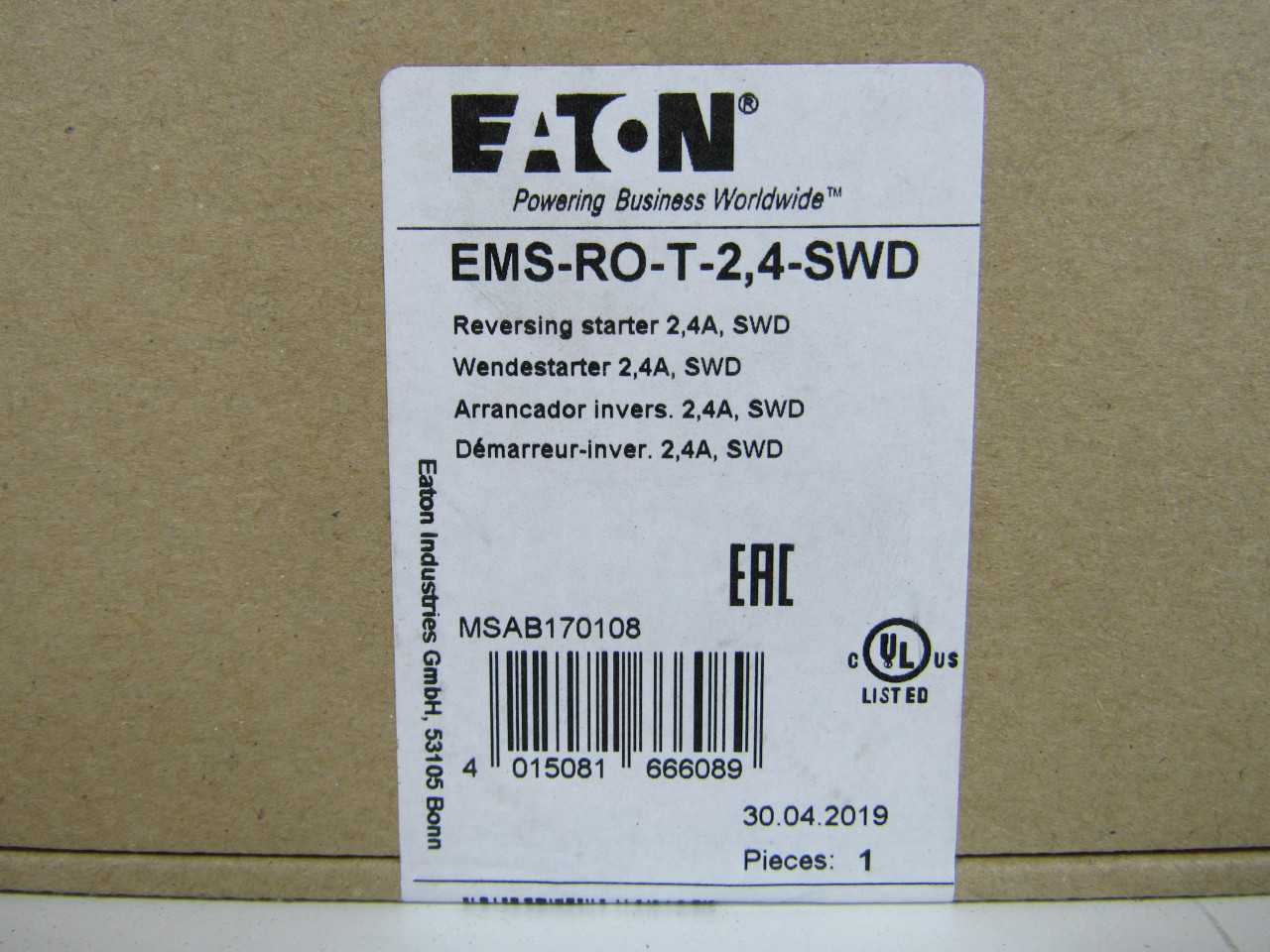 Lot of Quantity 30x EMS-RO-T-2/4-SWD Starters - MOTOR STARTERS