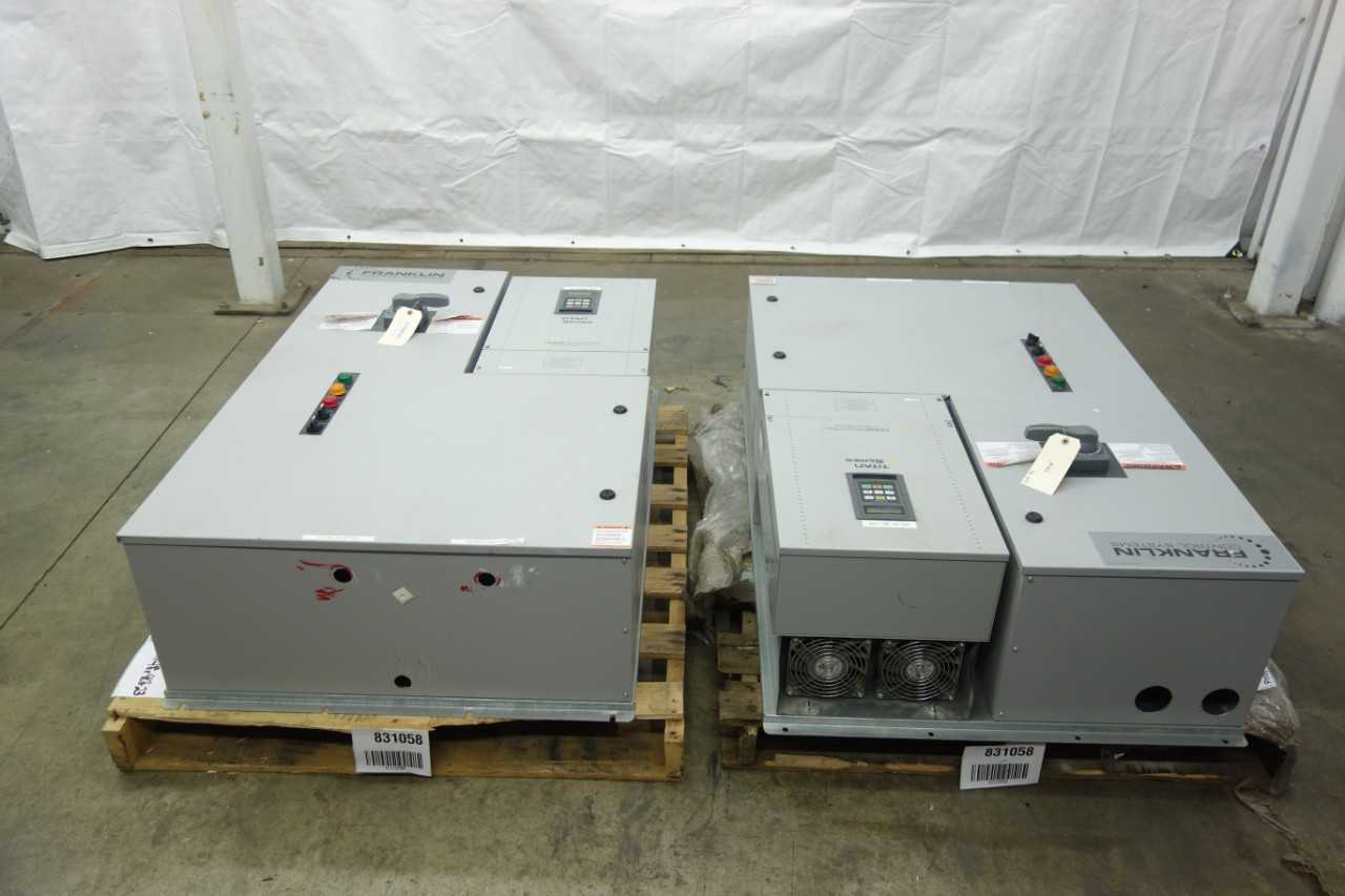 LOT OF 2 FRANKLIN CIE1-BYP100-P4/3 AC VFD DRIVES - MOTOR DRIVES