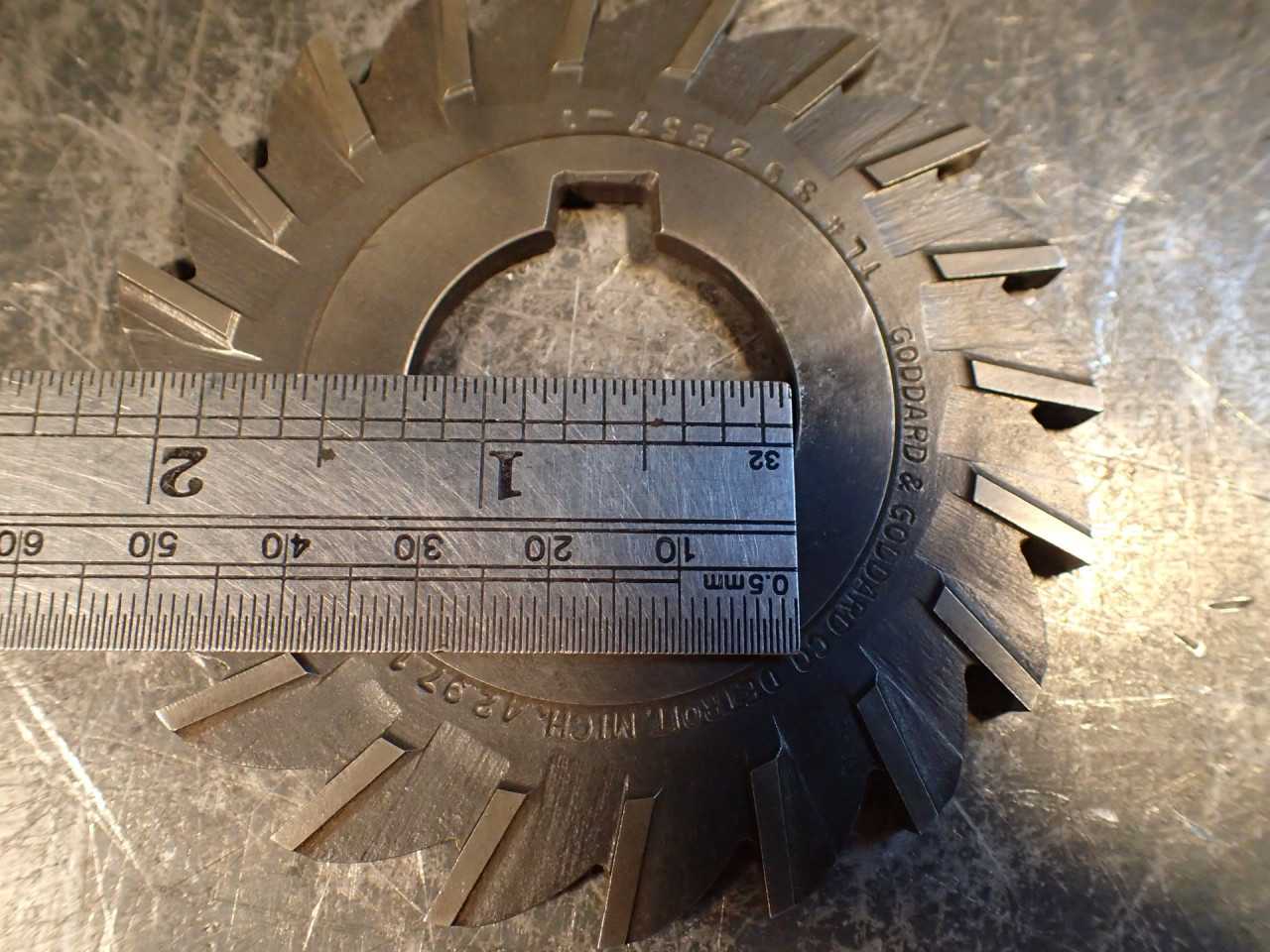 3-1/4" OD x 3/16 Plain Tooth Side Milling Cutter 1-1/4 Horizontal Arbor Hole USA - MILLING TOOLS