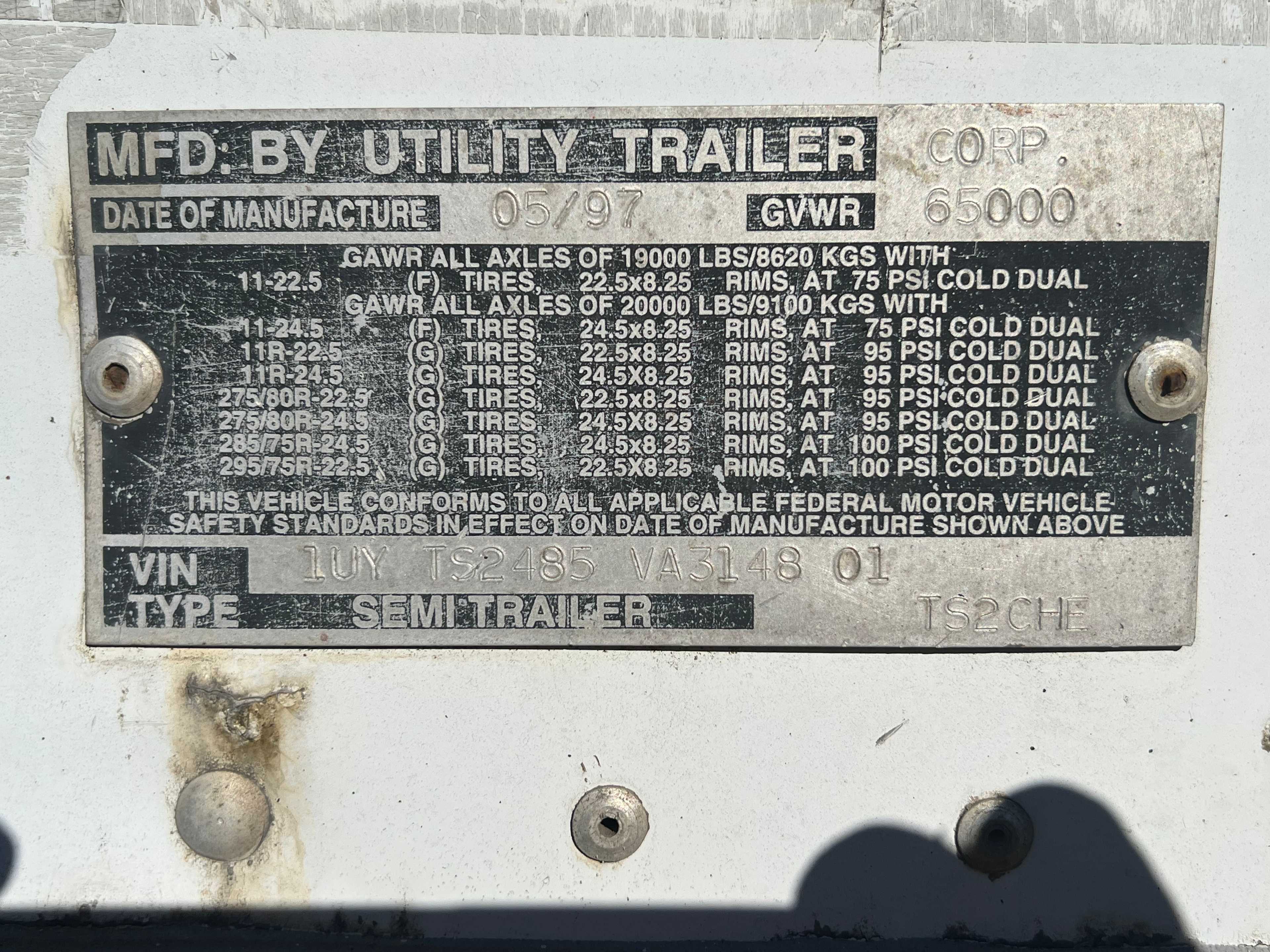 1997 Utility Curtainside Trailer 53' - Tauntliner - TRAILERS