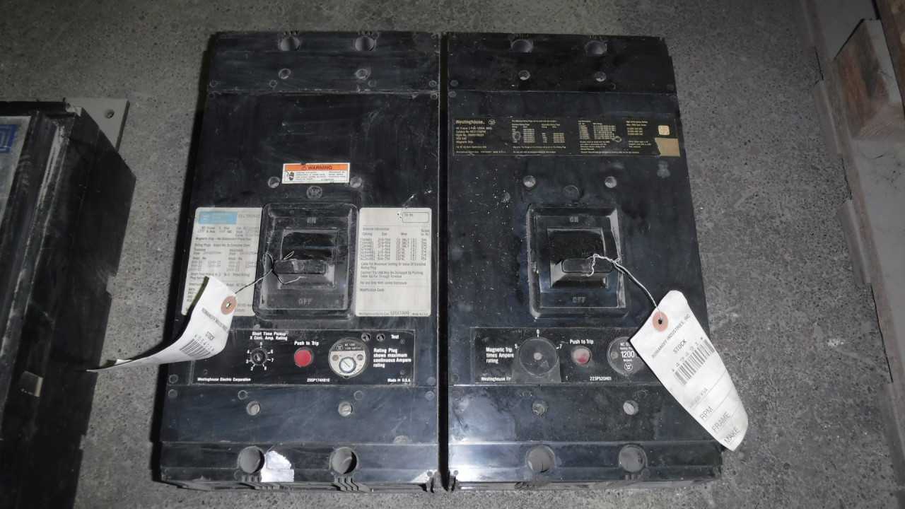 Lot of Two 1200 Amp Westinghouse Circuit Breaker - CIRCUIT BREAKERS