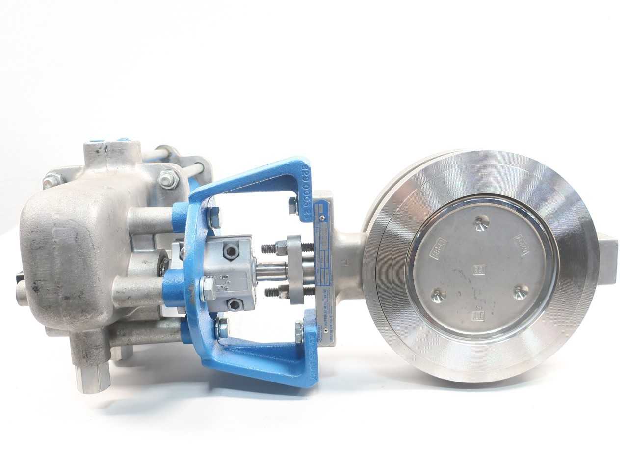 JAMESBURY 815W113600XZ PNEUMATIC STAINLESS WAFER BUTTERFLY VALVE 6IN 150 - BUTTERFLY VALVE