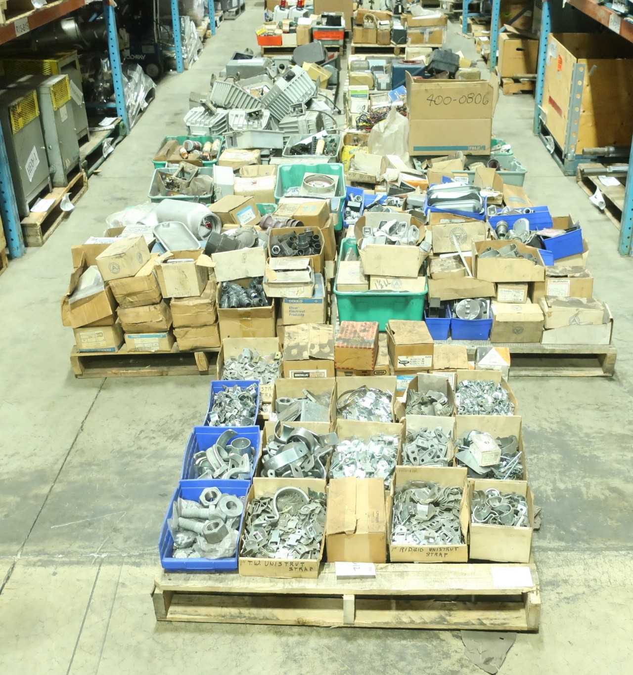 7 PALLETS OF ASSORTED ELECTRICAL & CONDUIT FITTINGS - MISCELLANEOUS