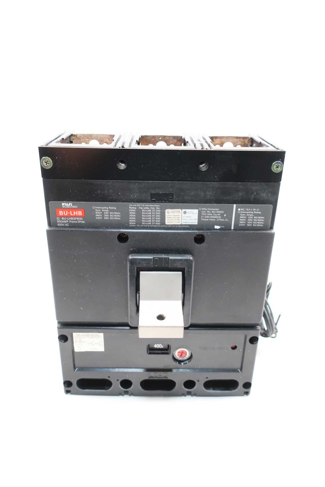FUJI BU-LHB3F600 3P 400A AMP 600V-AC MOLDED CASE CIRCUIT BREAKER - CIRCUIT BREAKERS