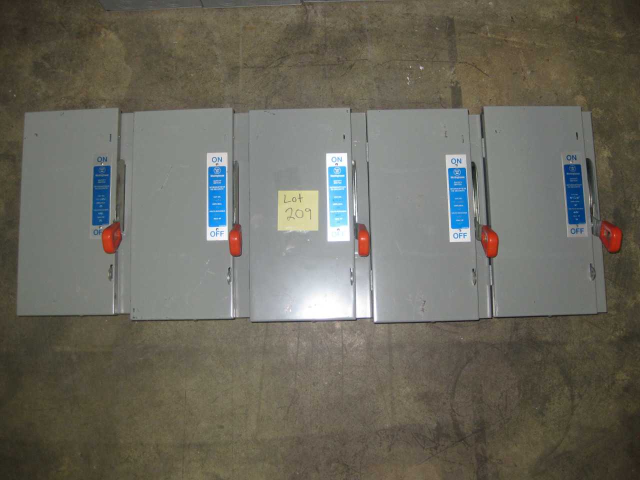 Westinghouse safety disconnect switches NHU361 QTY 5 - DISCONNECT SWITCHES