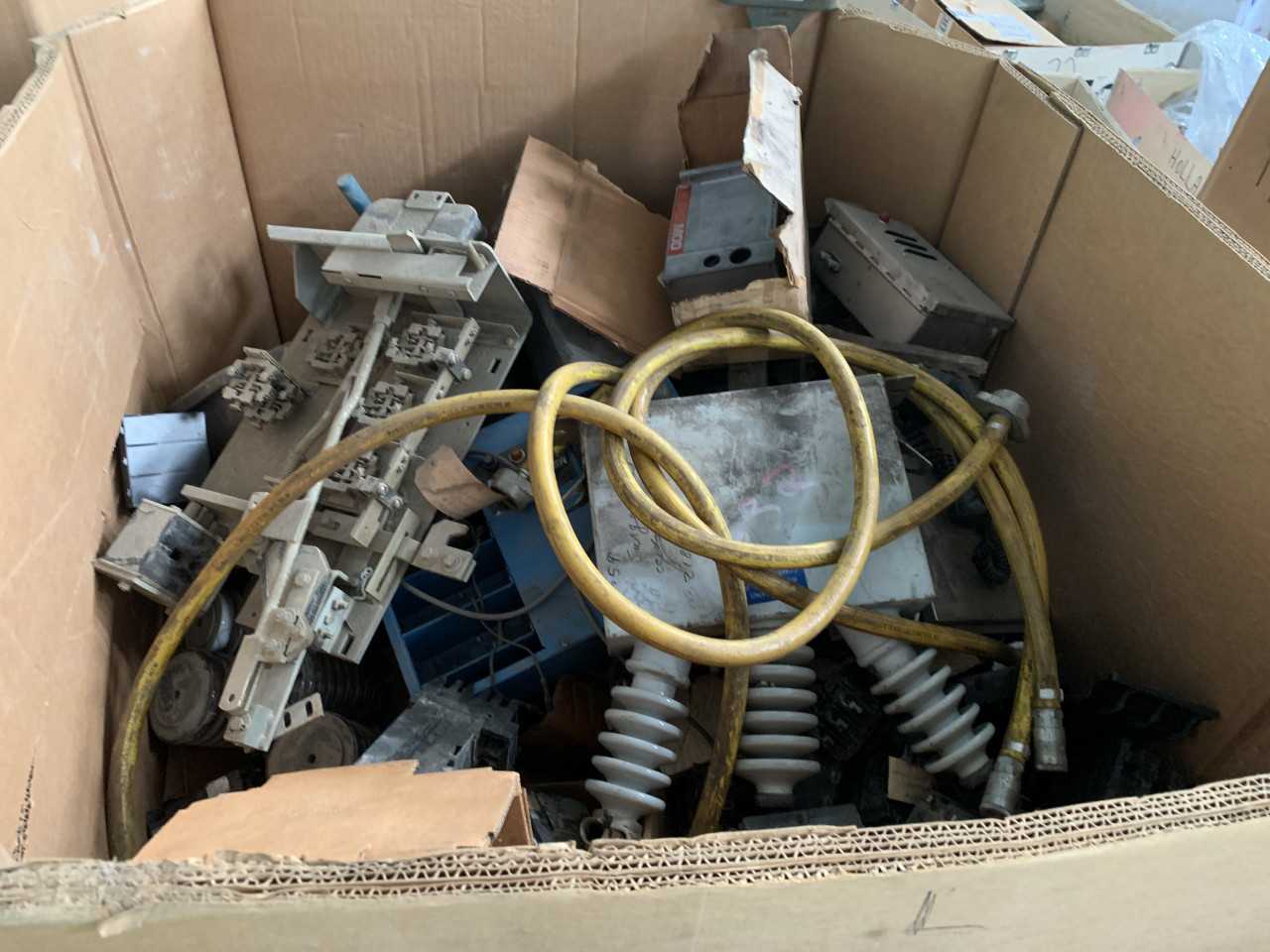 CRATE OF ELECTRICAL AUTOMATION EQUIPMENT PARTS - ELECTRICAL PARTS