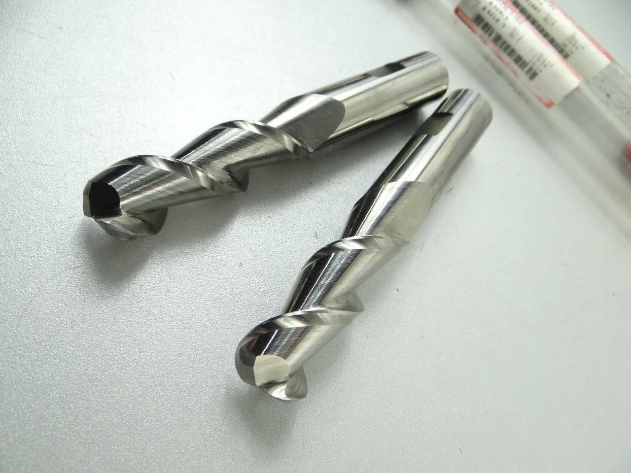 NICE Pair of Data Flute Solid Carbide 2 Flute Corner Radius End Mills - MACHINING ACCESSORIES & TOOLING