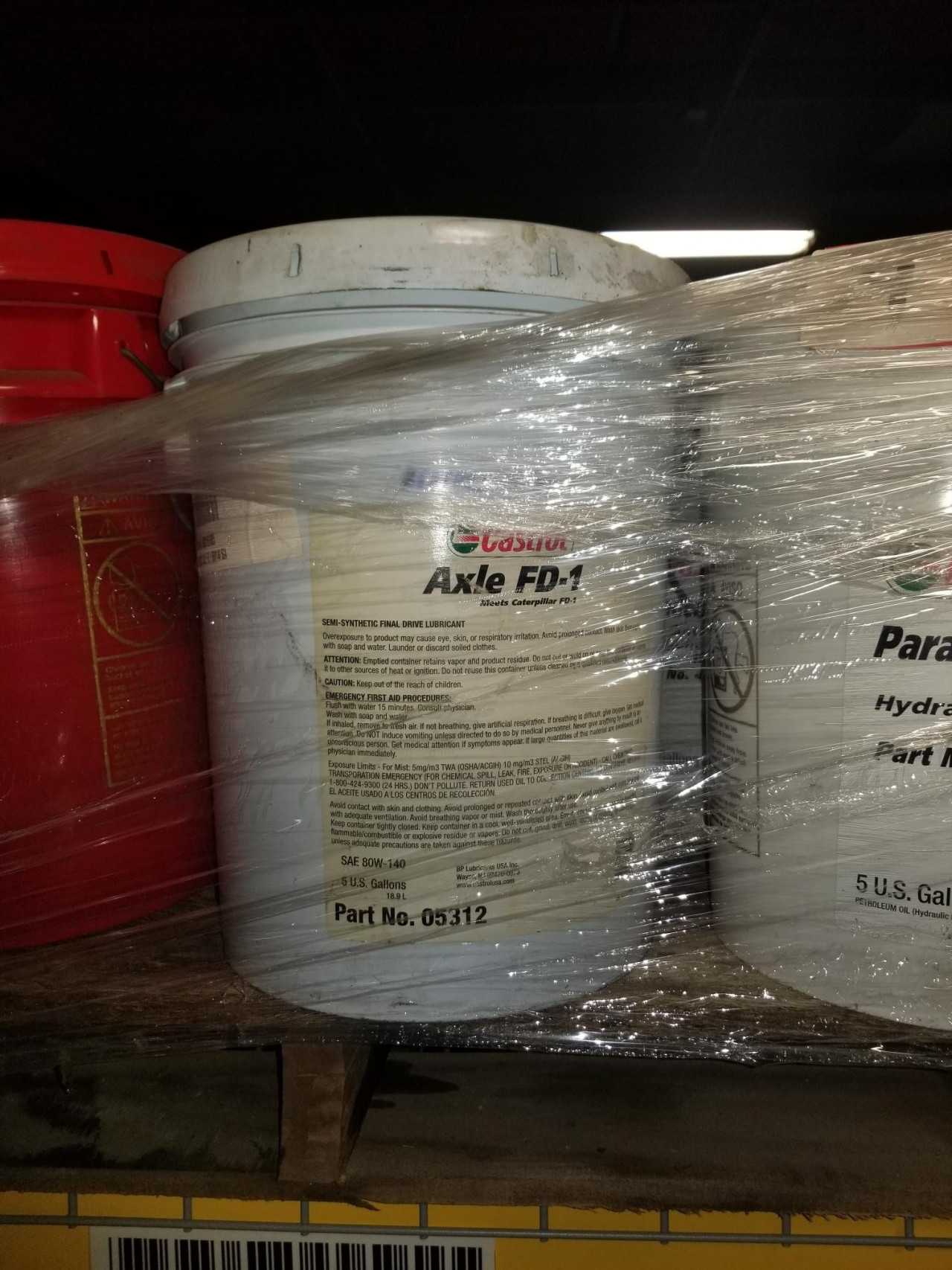 Lot of 4 Pails - CASTROL AXLE FD 1 Drive Lubricant 80W140 5GA each (20 gallons total) - MISCELLANEOUS