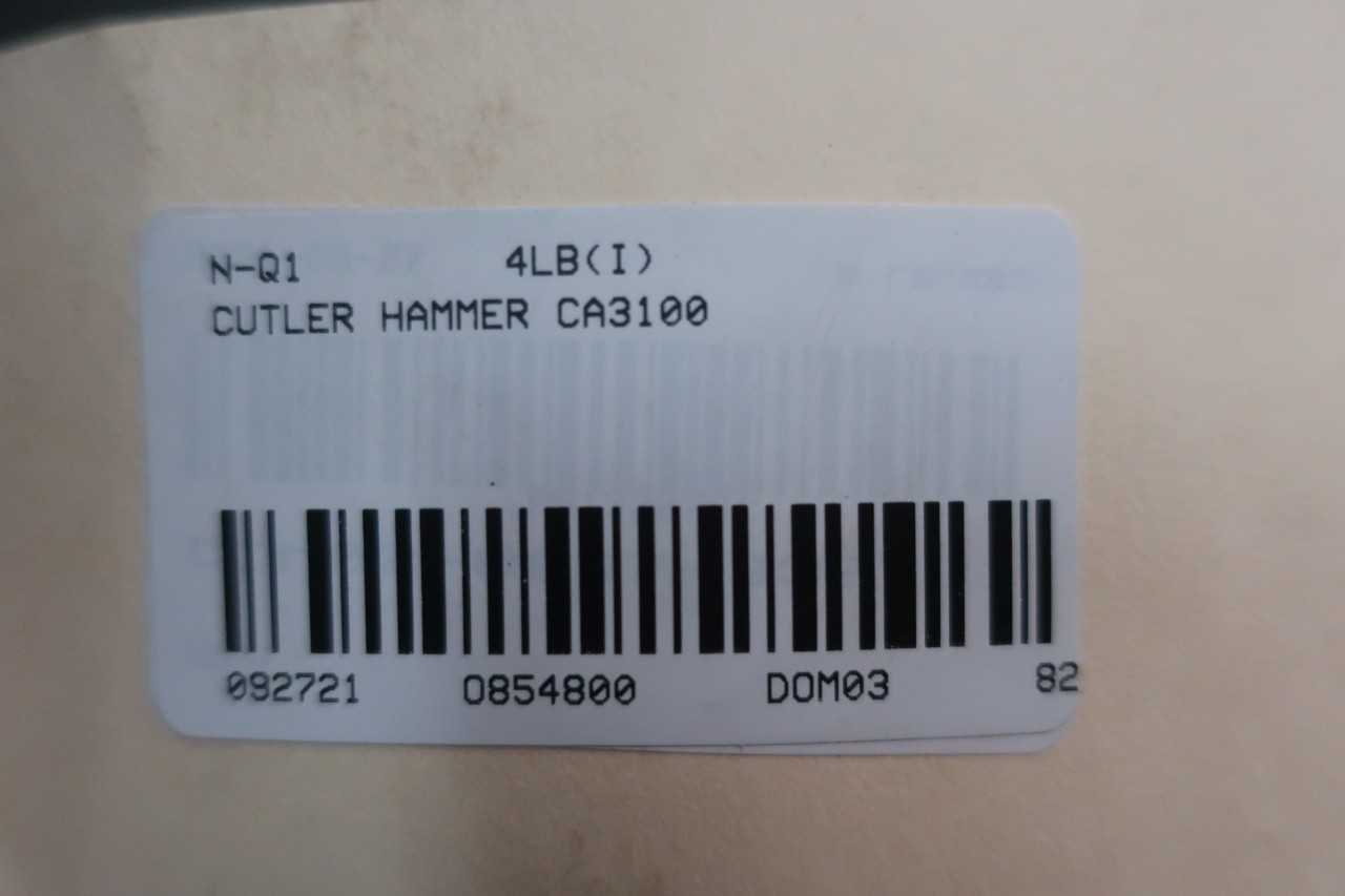 CUTLER HAMMER CA3100 MOLDED CASE CIRCUIT BREAKER 3P 100A AMP 240V-AC - CIRCUIT BREAKERS