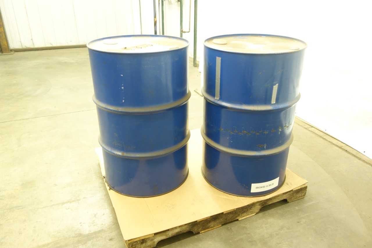 LOT OF 2 55 GALLON DRUMS OF CASTROL OPTIGEAR SYNTHETIC A320 OIL - ELECTRIC POWER TOOLS