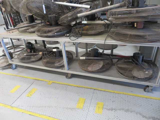 Fans (LOT) all with table - MISCELLANEOUS
