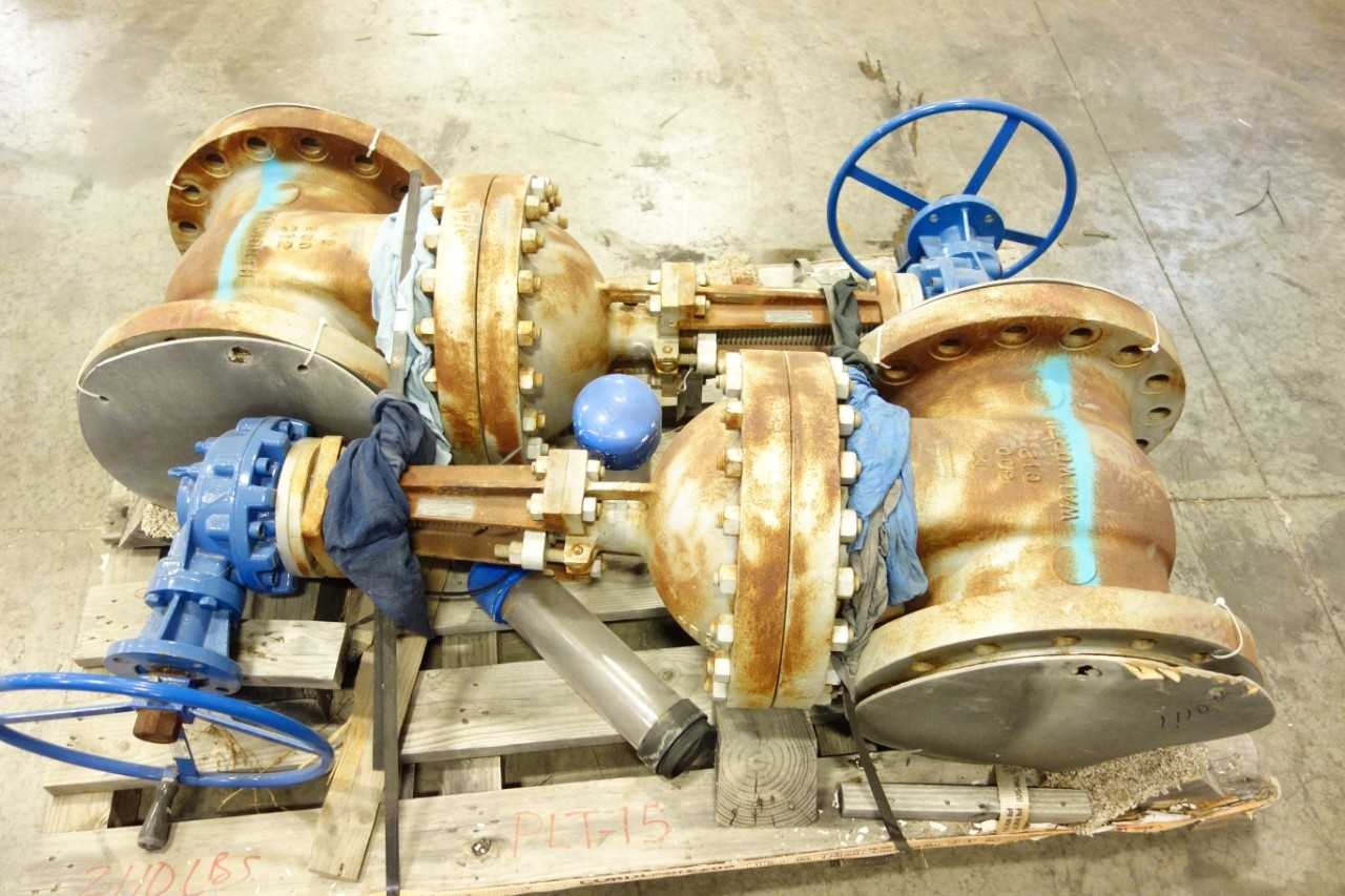 LOT OF 2 WALWORTH 12 IN GATE VALVES - KNIFE GATE VALVE