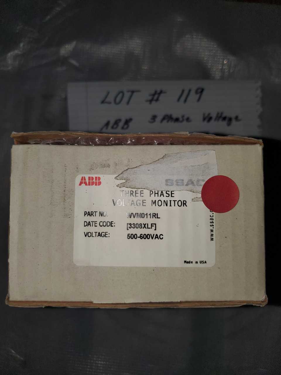 ABB - 3 PHASE VOLTAGE - WVM011RL QTY. 1 - MOTOR DRIVES