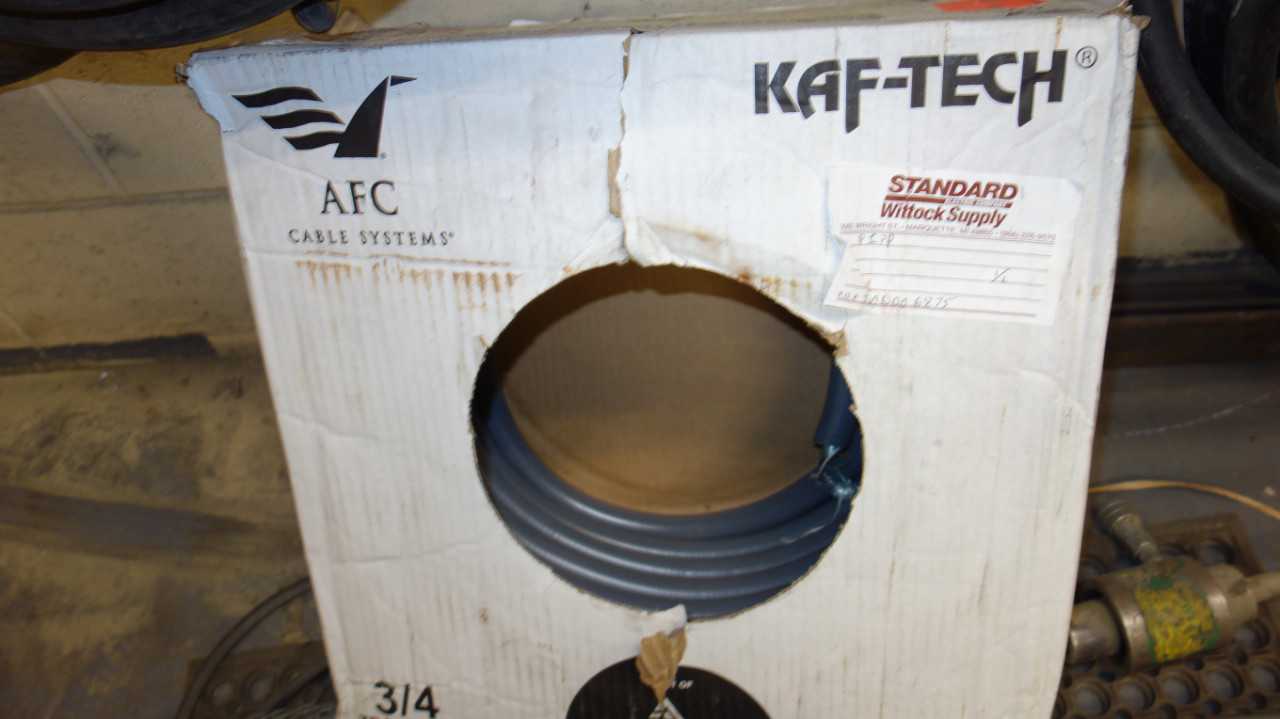 CONTENTS OF WALL SECTION, ASSORTED CABLES - ELECTRICAL COMPONENTS